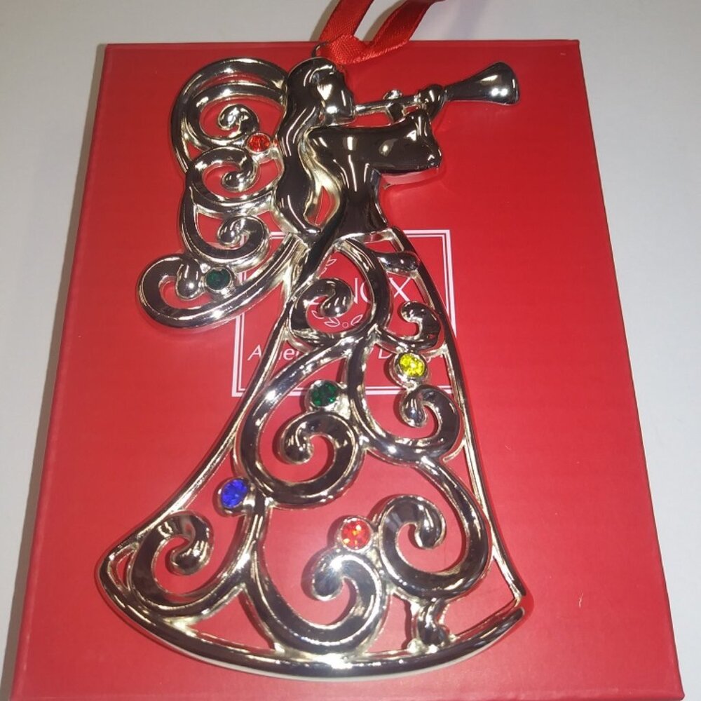 New in Box Lenox Sterling Silver-Plated Angel Ornament